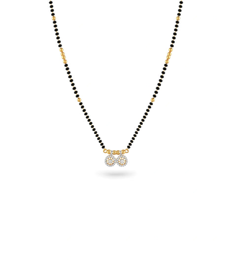 Gold Plated CZ Dual Solitaire Mangalsutra