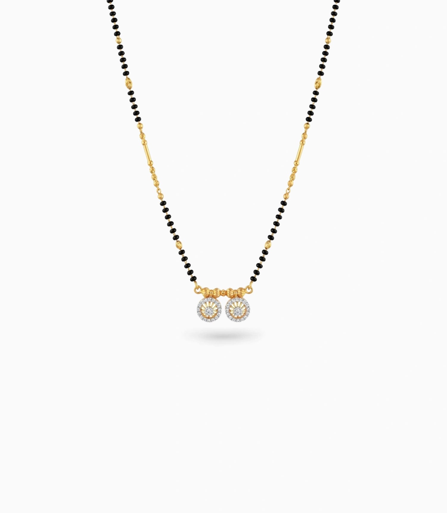 Gold Plated CZ Double Disc Mangalsutra