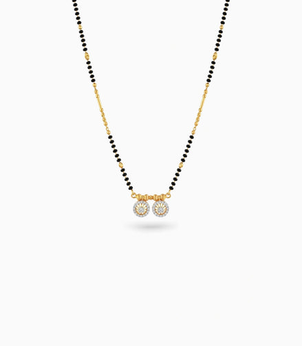 Gold Plated CZ Double Disc Mangalsutra