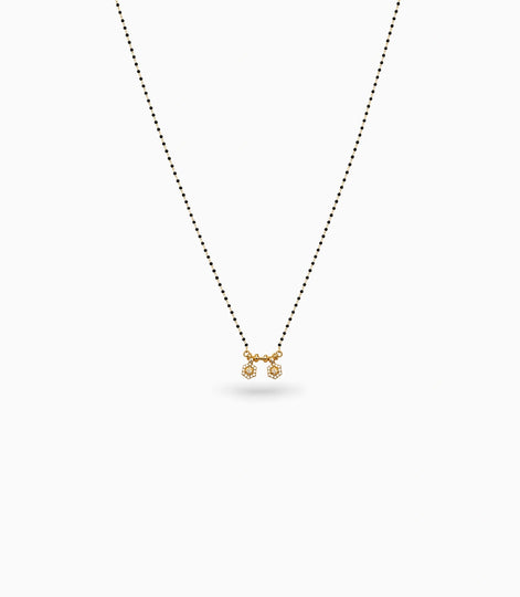 Gold Plated CZ Twin Hexagonal Mangalsutra