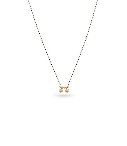 Gold Plated CZ Twin Hexagonal Mangalsutra