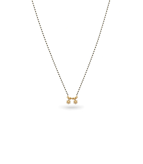 Gold Plated CZ Twin Hexagonal Mangalsutra
