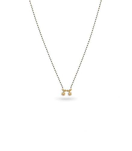 Gold Plated CZ Twin Hexagonal Mangalsutra