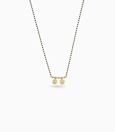 Gold Plated CZ Hexagon Filigree Mangalsutra