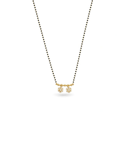 Gold Plated CZ Hexagon Filigree Mangalsutra