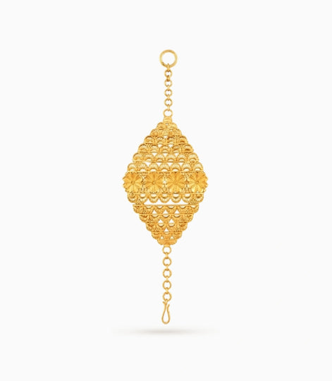 Gold Plated Traditional Floral Charm Mantasha