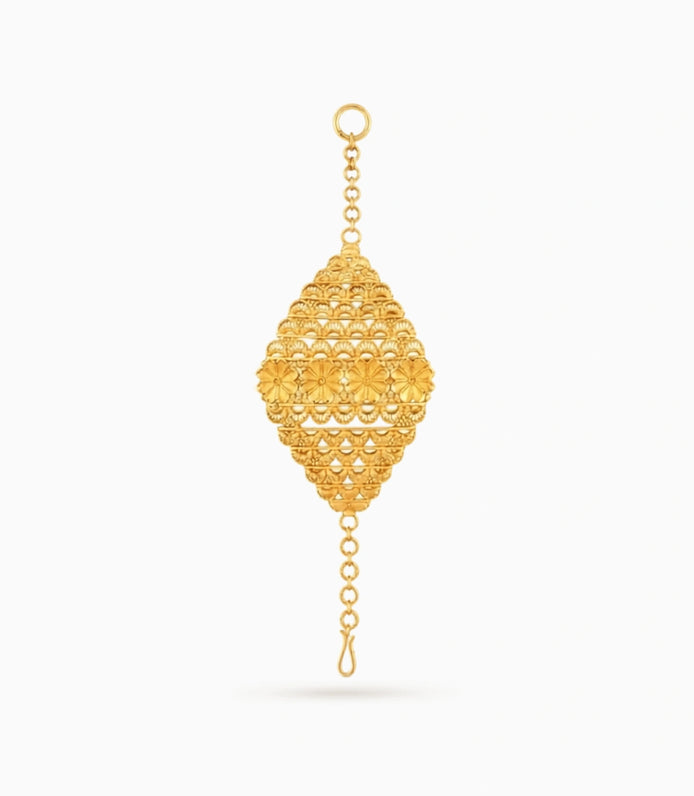 Gold Plated Traditional Floral Charm Mantasha