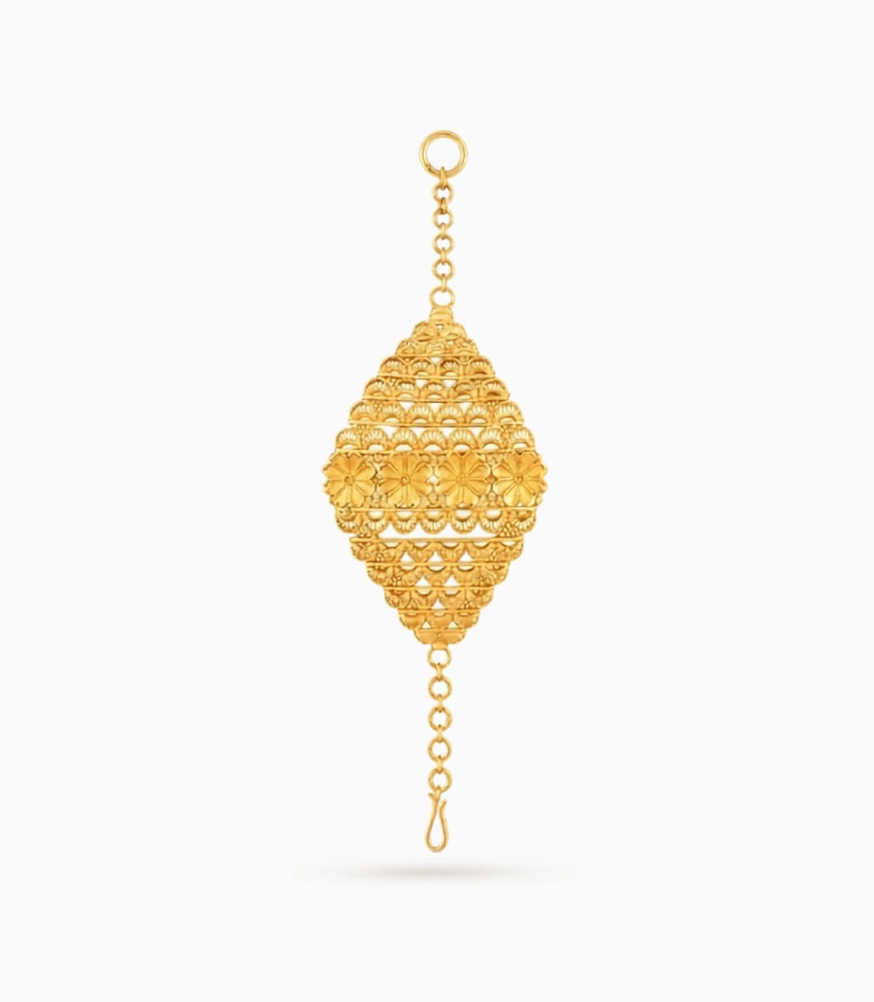 Gold Plated Traditional Floral Charm Mantasha