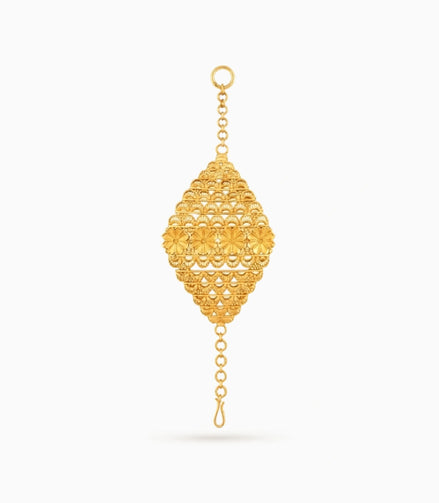 Gold Plated Traditional Floral Charm Mantasha