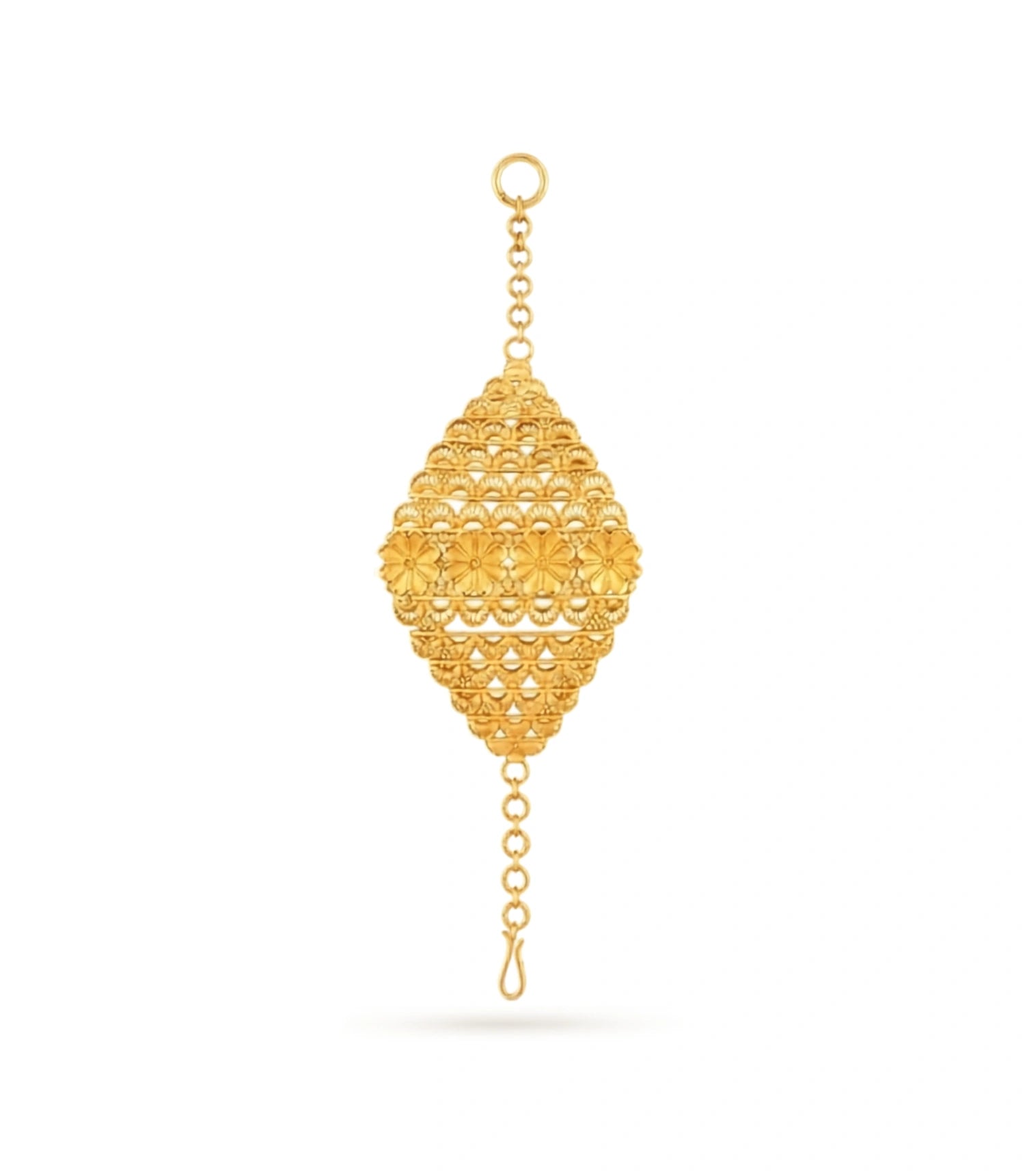 Gold Plated Traditional Floral Charm Mantasha