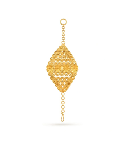 Gold Plated Traditional Floral Charm Mantasha