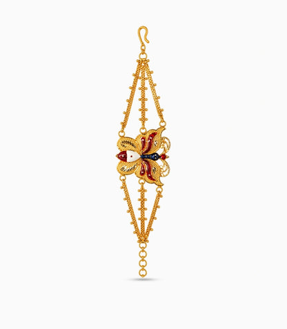 Gold Plated Butterfly Meenakari Mantasha