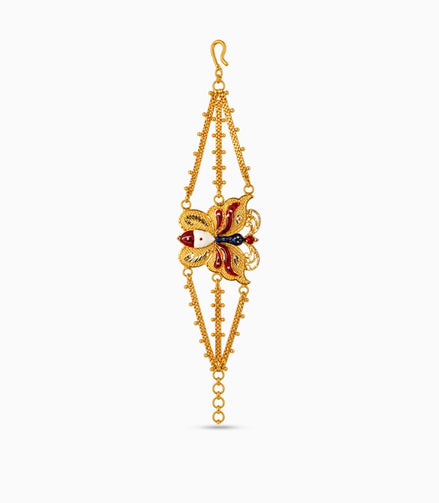 Gold Plated Butterfly Meenakari Mantasha