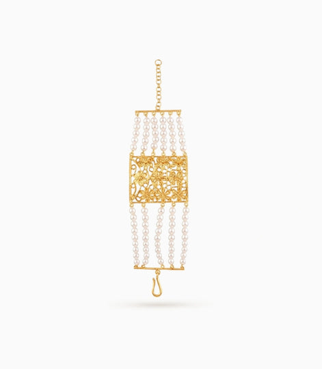 Gold Plated Pearl Chain Mantasha