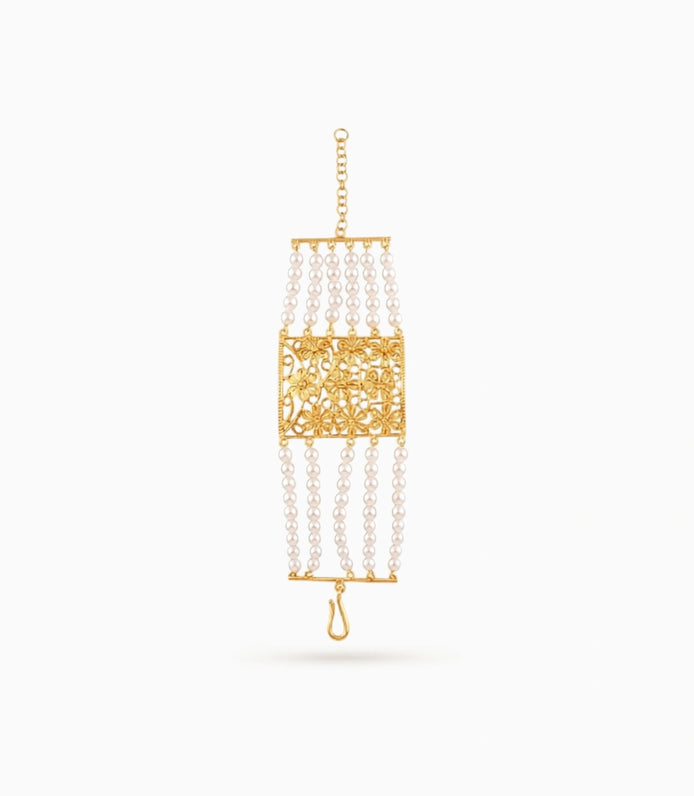 Gold Plated Pearl Chain Mantasha