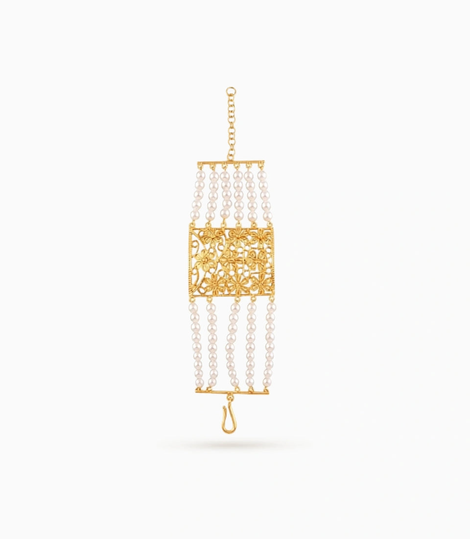 Gold Plated Pearl Chain Mantasha