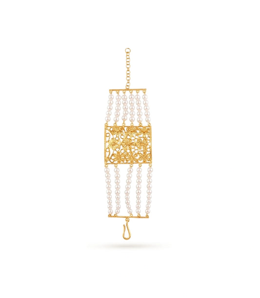Gold Plated Pearl Chain Mantasha