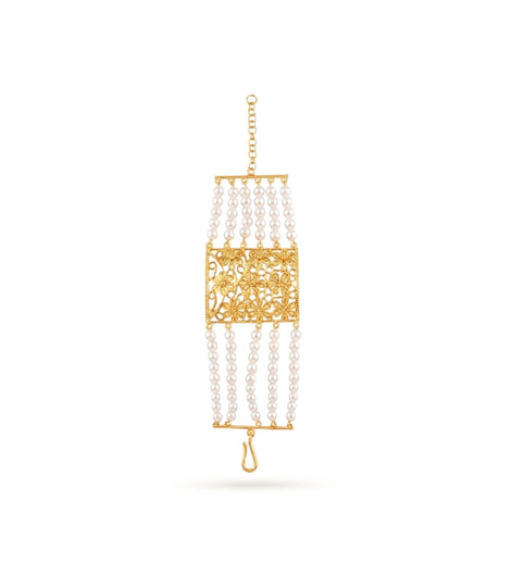 Gold Plated Pearl Chain Mantasha