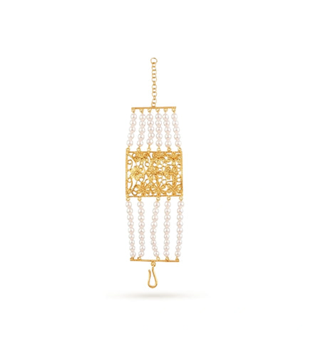 Gold Plated Pearl Chain Mantasha