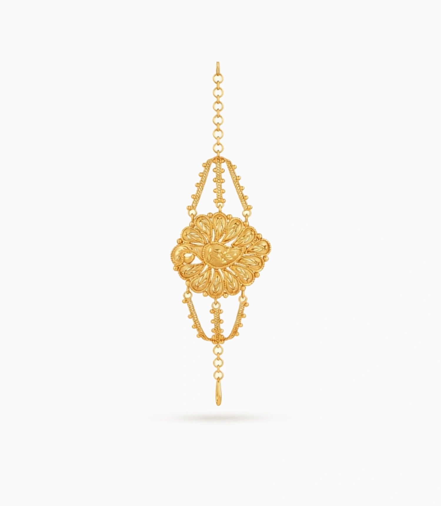 Gold Plated Peacock Feathering Mantasha