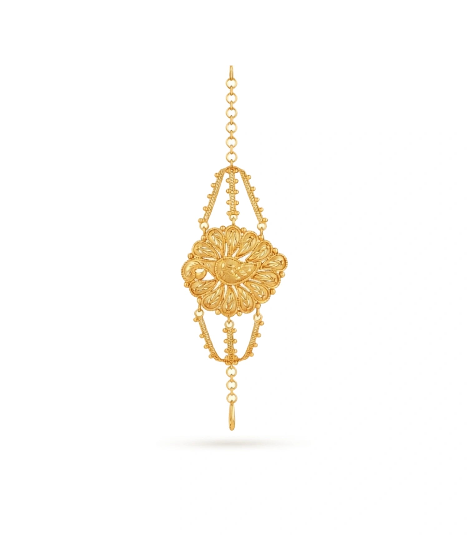 Gold Plated Peacock Feathering Mantasha