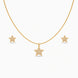 Gold Plated Delicate Star AD Chain Pendant Set