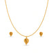 Gold Plated Delicate Heart Leaf AD Chain Pendant Set