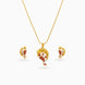 Gold Plated Sankh Motif Delicate Pendant Set