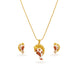 Gold Plated Sankh Motif Delicate Pendant Set
