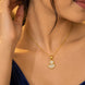 Gold Plated Delicate Duck AD Chain Pendant Set