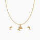 Gold Plated Delicate Dolphin AD Chain Pendant Set