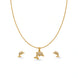 Gold Plated Delicate Dolphin AD Chain Pendant Set