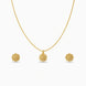 Gold Plated Delicate Radiant Floral AD Chain Pendant Set