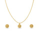 Gold Plated Delicate Radiant Floral AD Chain Pendant Set