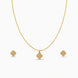 Gold Plated Delicate Filigree AD Chain Pendant Set