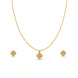 Gold Plated Delicate Filigree AD Chain Pendant Set