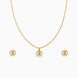 Gold Plated Delicate Apple AD Chain Pendant Set