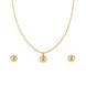 Gold Plated Delicate Apple AD Chain Pendant Set