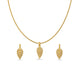Gold Plated Delicate Leaf AD Chain Pendant Set