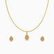 Gold Plated Delicate Glimmering AD Chain Pendant Set