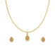 Gold Plated Delicate Glimmering AD Chain Pendant Set