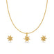 Gold Plated Delicate Curved Ray AD Chain Pendant Set
