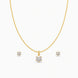 Gold Plated Delicate Royal Crown AD Chain Pendant Set
