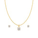 Gold Plated Delicate Royal Crown AD Chain Pendant Set