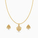 Gold Plated Delicate Triple Loop AD Chain Pendant Set