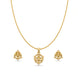 Gold Plated Delicate Triple Loop AD Chain Pendant Set