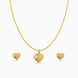 Gold Plated Delicate Shinny Heart AD Chain Pendant Set