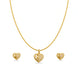 Gold Plated Delicate Shinny Heart AD Chain Pendant Set