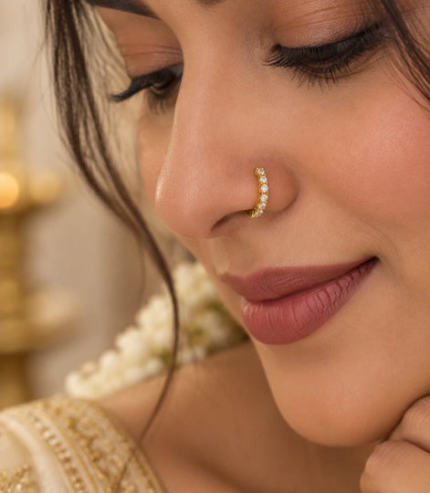 Gold Plated Petite AD Nose Ring