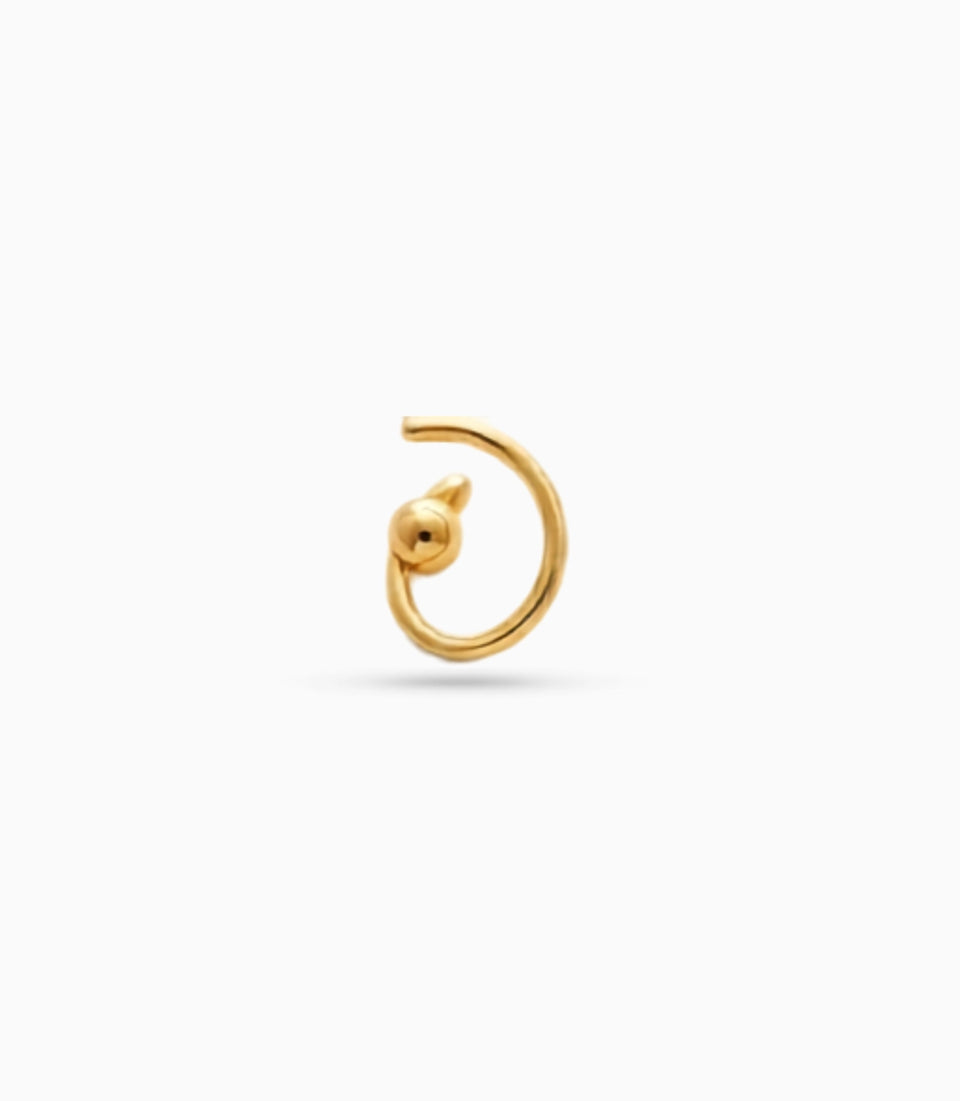 Gold Plated Simple Ball AD Nose Pin